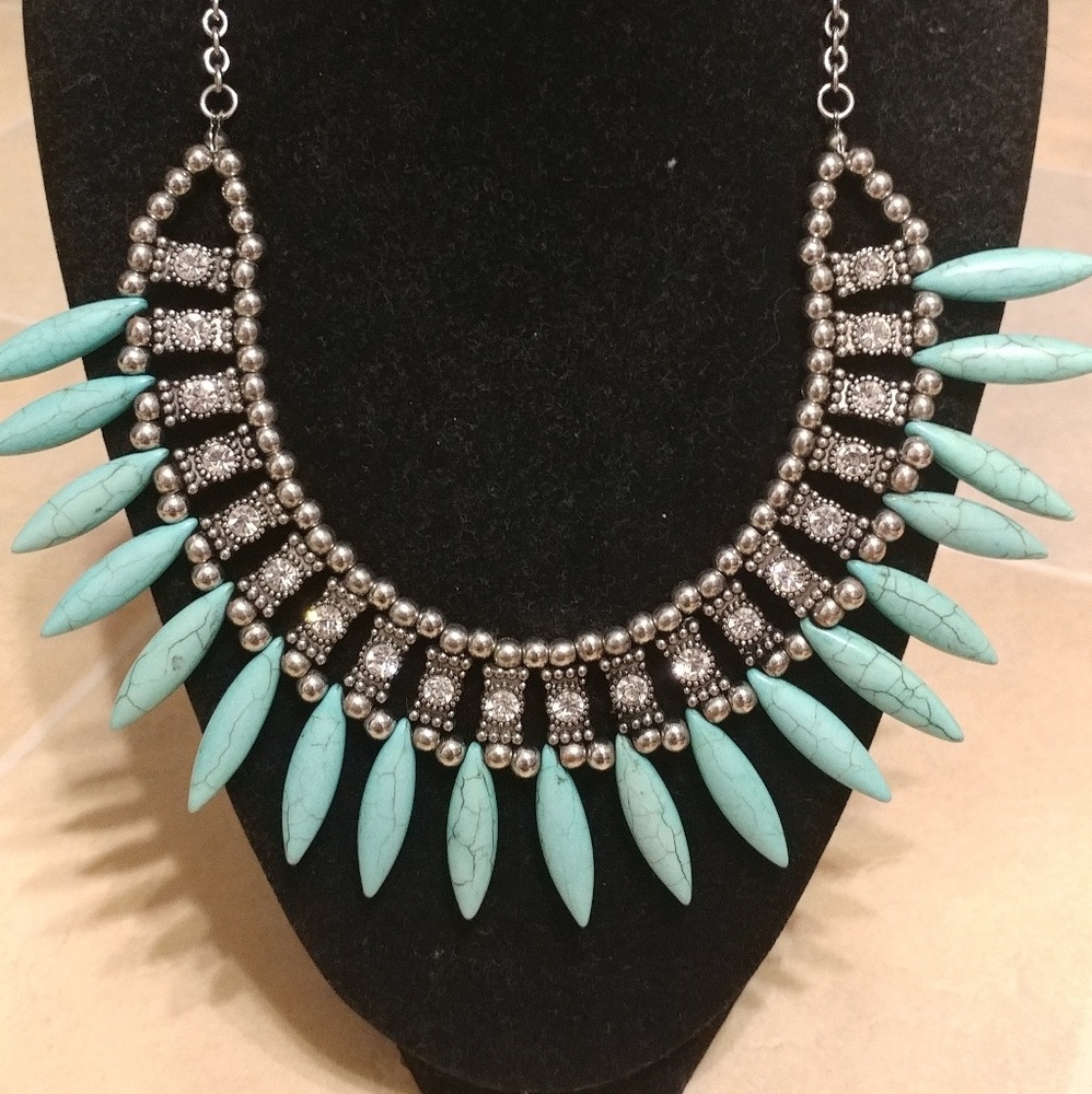 Statement Necklace Turquoise! NEW!